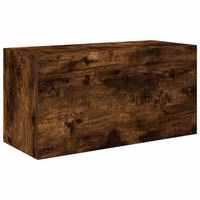 mueble de pared bano madera ingenieria roble ahumado 60x25x30cm vidaxl