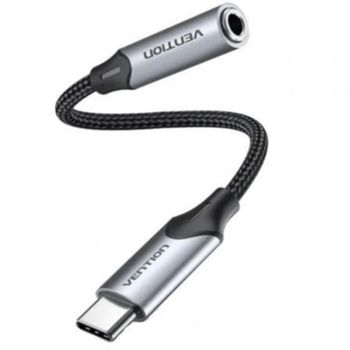Conversor Vention BGMHF USB-C a Jack 3.5mm DAC Alta Fidelidad 1m Gris
