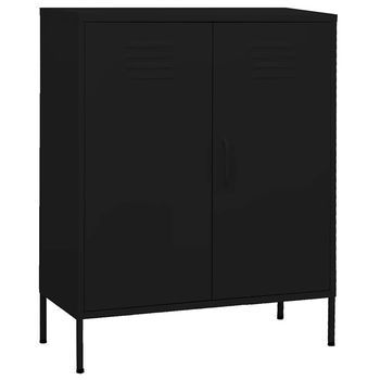 Armario De Almacenamiento Acero Negro 80x35x101,5 Cm Vidaxl