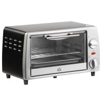 homcom horno de sobremesa 10l 750w acero inoxidable