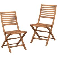 silla de jardin plegable eden eucalipto fsc set 2 unidades marron