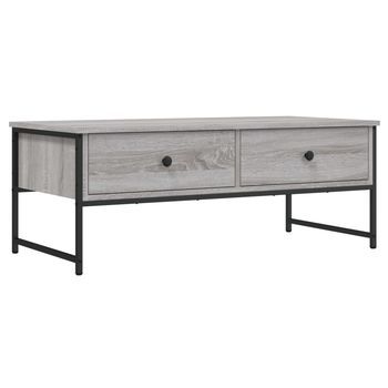 Mesa De Centro，mesa Auxiliar，mesa De Café Madera De Ingeniería Gris Sonoma 101x49x39,5 Cm