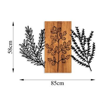 Decoración Pared De Madera Triple Herbs-385 Nogal Negro 85x58 Cm
