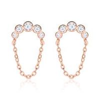 pendientes de mujer con circonita de plata 925 rosa