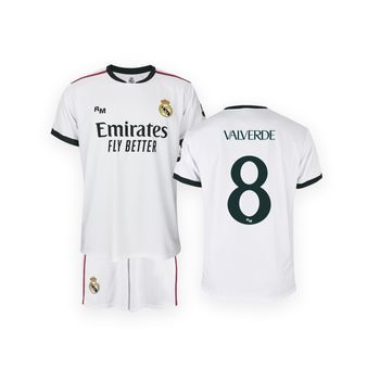 Conjunto Fútbol Real Madrid 1ª Equipación Réplica Oficial Valverde  26/27