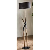 lampara pie dedalo madera natural pant negra 45x45x178 cm