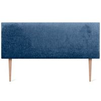 dhome cabecero de lana natural 160x115cm con patas camas 150160 - azul
