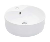 vidaxl lavabo con rebosadero 36x13 cm ceramica blanco