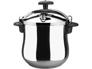 Olla express - Magefesa Star Bombeada, Capacidad 6L, Acero Inoxidable
