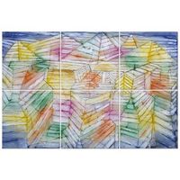 legendarte - panel decorativo multiple theater mountain construction - paul klee cm 100x150 6 paneles