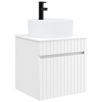 Vanidad De Lavabo Montada En La Pared Blanco 49 X 44,5 X 65 Cm Vidaxl