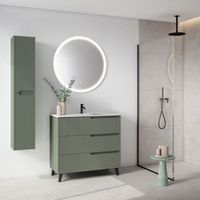 columna de bano ezio 30x160x30 cm 2p verde arcilla