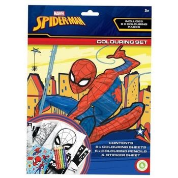 Spiderman Colouring Set