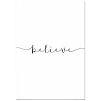 panorama cuadro de aluminio believe 100x70 cm