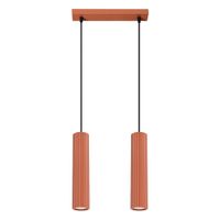 lampara de techo ocre rojo aluminio alt 30 cm