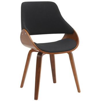 Silla De Comedor Vangale Tela Nogal/negro 54x52x86 Cm Clp