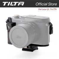 tilta ta-t76 jaula de camara vintage para kit de viaje leica q3 2843 - mango de madera negro cuero en forma de l leica hot shoe thumb grip