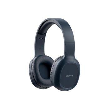 Auriculares Havit PRO inalámbricos y con cable Bluetooth para llamadas, música y deporte, color azul