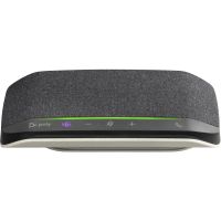 poly sync-10 altavoz portatil para conferencias usb-c plata