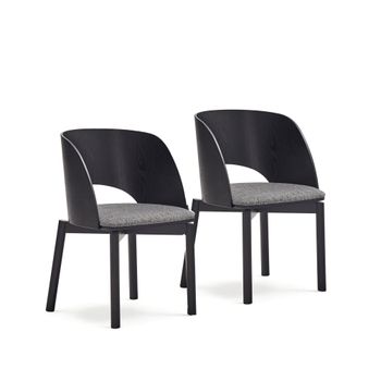 Pack 2 sillas de comedor negro