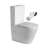 inodoro completo redondo  blanco mate  tanque bajo con cisterna y asiento extrafino