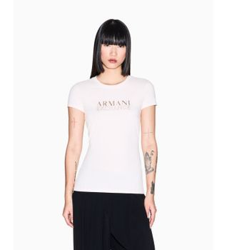 A|X Armani Exchange para mujer. XW001837AF16294U4104 Camiseta Slim Fit rosa (M), Casual, Algodón, Manga corta