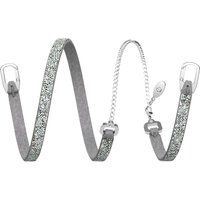 bellabeat swarovski leaf crystal bracelet - silver silver