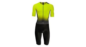 Traje de triatlon huub collective amarillo fluorescente para hombre