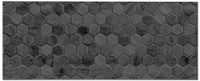 frente de cocina azulejo hexagonal negro 40x300 cm
