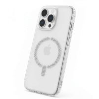 funda antiyellow compatible con magsafe con brillantes para iphone 15 pro max