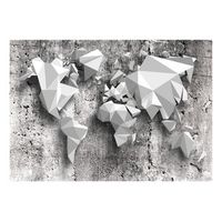 papel pintado 3d - world map origami 400x280 cm