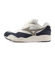 mizuno para hombre d1ga2369 zapatillas de piel contender s blanco azul 40 plano ante cordones casual