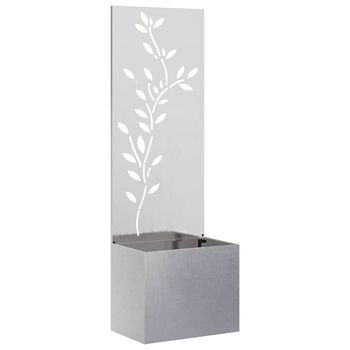 Pantalla De Privacidad Para Jardín Floral Plata 50 X 150 Cm Vidaxl