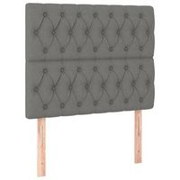 cabecero de tela gris oscuro 90x7x118128 cm vidaxl