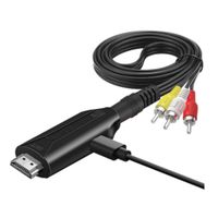 convertidor de rca a hdmi 3 rca video compuesto a senal hdmi tricom