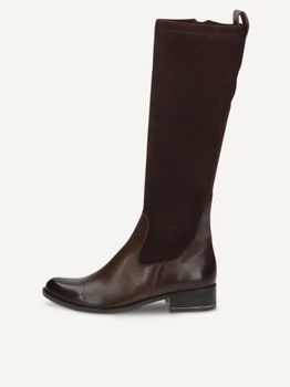 CAPRICE Boots, brown, made of Leather and synthetic with Block heel, Size 38.5