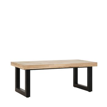 Mesa De Centro Elevable Madera De Roble Klast Home Industrial 120 X 48 Cm - Natural