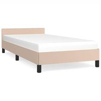 estructura de cama con cabecero sin colchon capuchino 80x200 cm vidaxl
