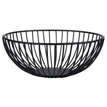 Cesta de alambre de acero negro D20