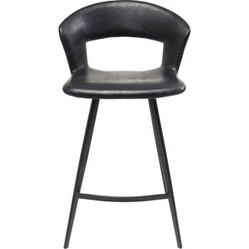 Taburete de bar negro y de acero