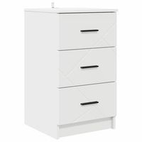 mesita de noche - mesilla de noche blanco 38 x 38 x 66 cm madera contrachapada
