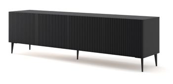 Mueble para TV efecto madera Negro LED