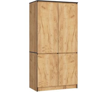 Armario akord s90 roble craft 90 cm 4 puertas 90x51x180 cm