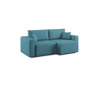 morfeo sofa con asiento extraible en tela impermeable 180 cm azul claro