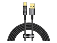 cable usb - baseus auto power-off explorer a tipo-c 200 cm 100w carga ultrarrapida apagado automatico negro