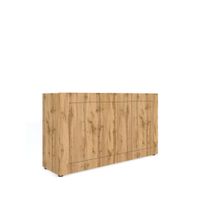aparador 3 puertas 150x40x835 cm efecto madeira roble
