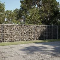 cesta de gaviones  gavion para piedras  gavion decorativo con cubierta hierro galvanizado 400x50x100 cm cfw389253