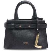 lancel bolso de mano faubourg mini carryall bolso tote cuero negro para mujer
