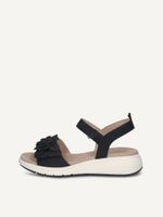 caprice sandal blue made of leather without heel size 38