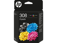 cartucho de tinta - hp paquete 2 cartuchos tinta original 308 planet partners certificacion ul ecologo negro y tricolor